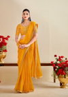 Bandhniya By Stavan Georgette Fancy Pattern With Embroidery Border Saree Wholesale In India